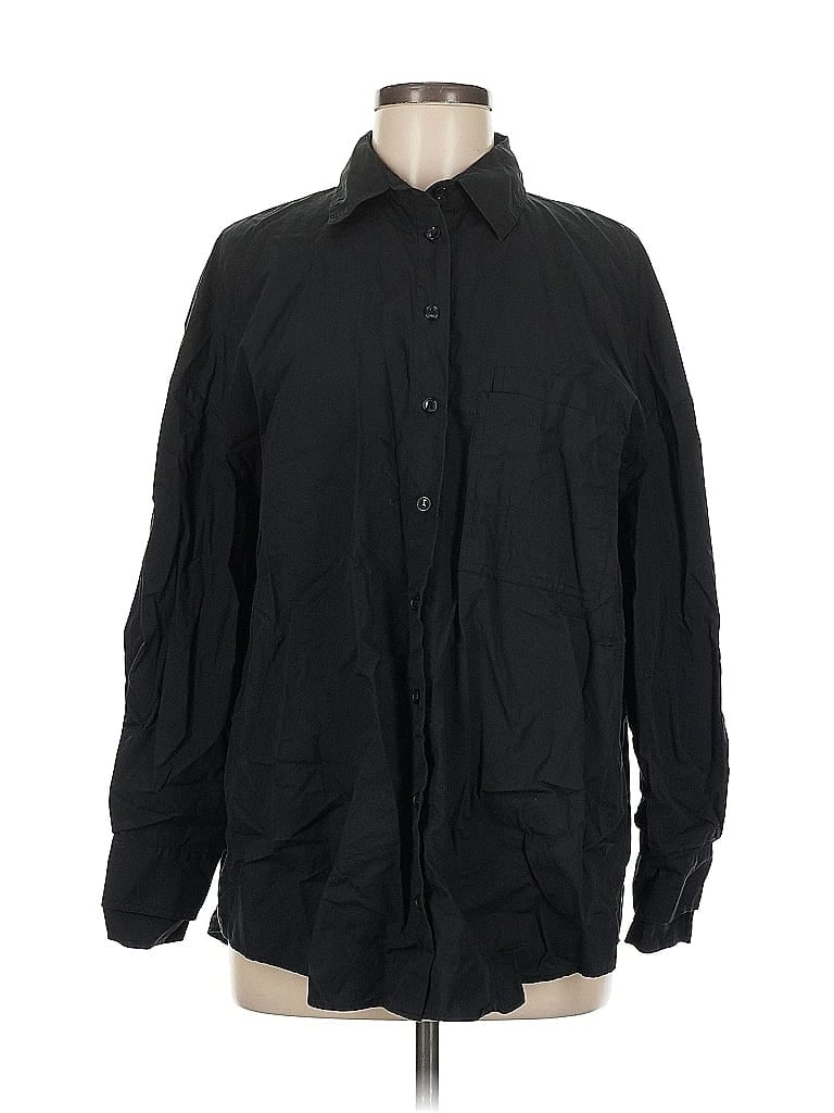 Click to view more detailed imagery on our partner's website Pre-owned Zara Long Sleeve Button Down Shirt In Black