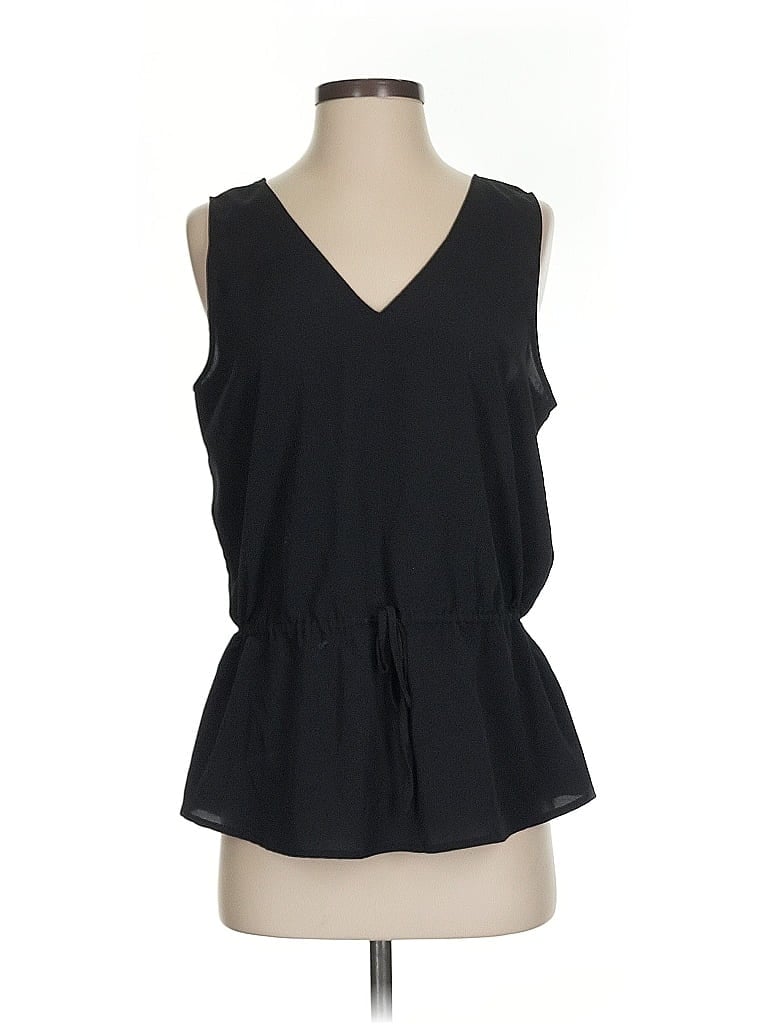 Pre-owned Banana Republic Factory Store Tank Top Black Plunge Neckline Tops