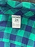 Carter's 100% Cotton Checkered-gingham Green Long Sleeve Button-Down Shirt 18-24 MO / 24 MO - photo 3