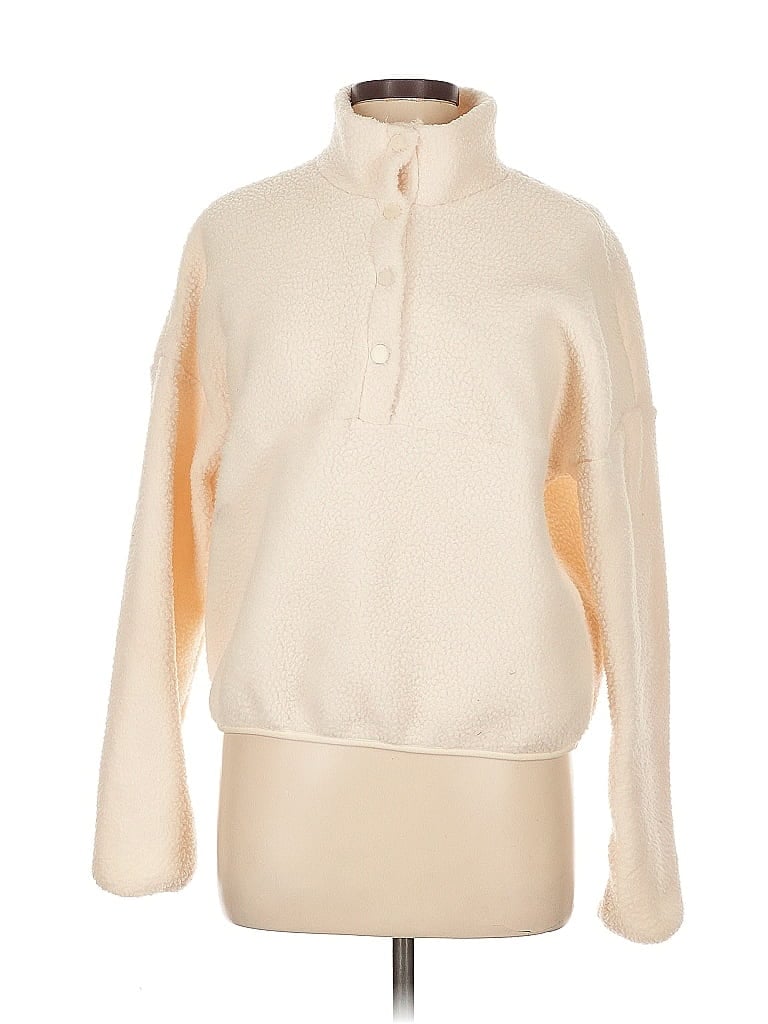 Pre-owned Unbranded Fleece Jacket In White