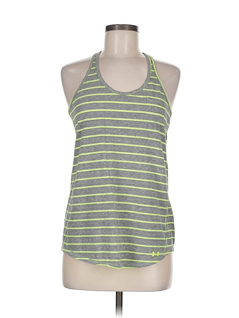 Pre-owned Under Armour Tank Top Green Halter Neckline Tops