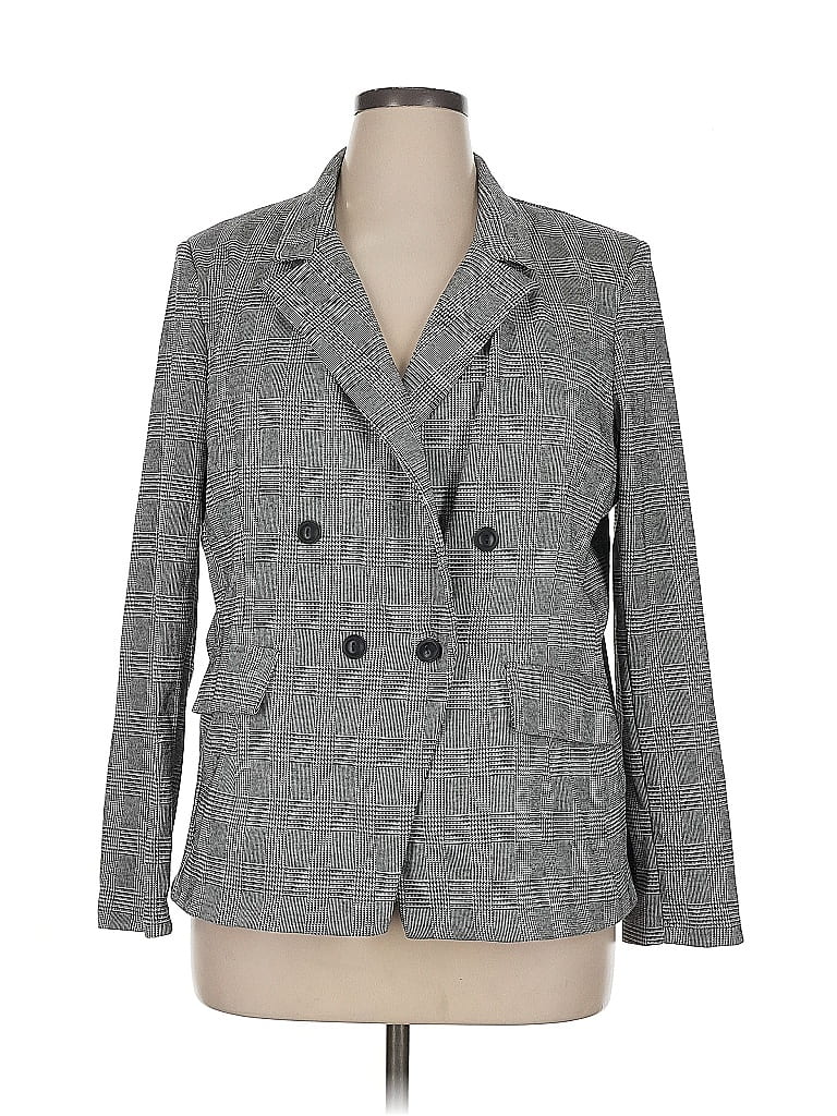 Pre-owned Assorted Brands Blazer Jacket In Gray