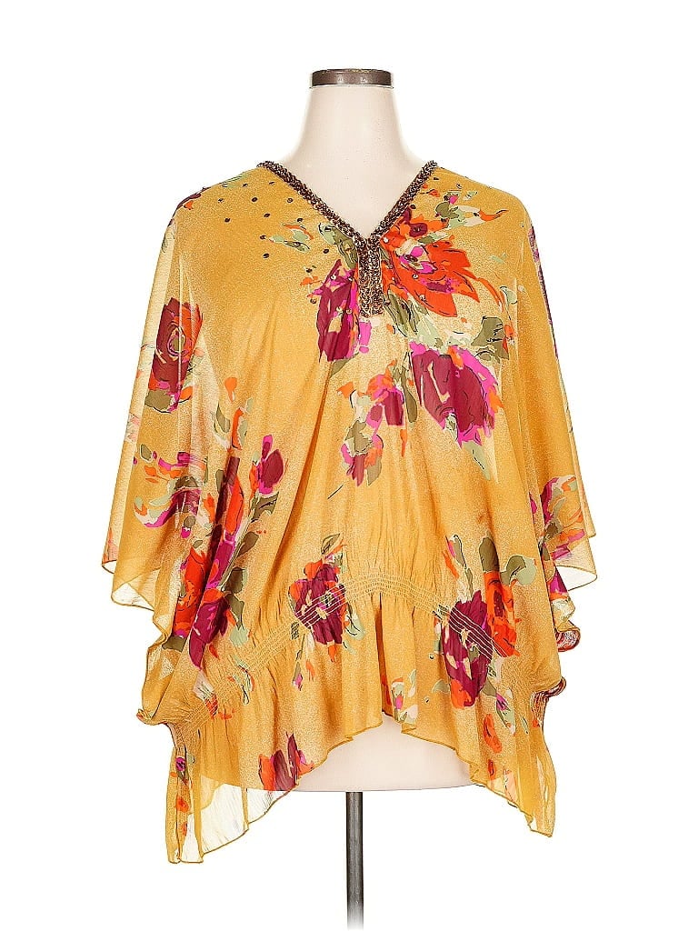 Pre-owned Lane Bryant 3/4 Sleeve Blouse In Yellow