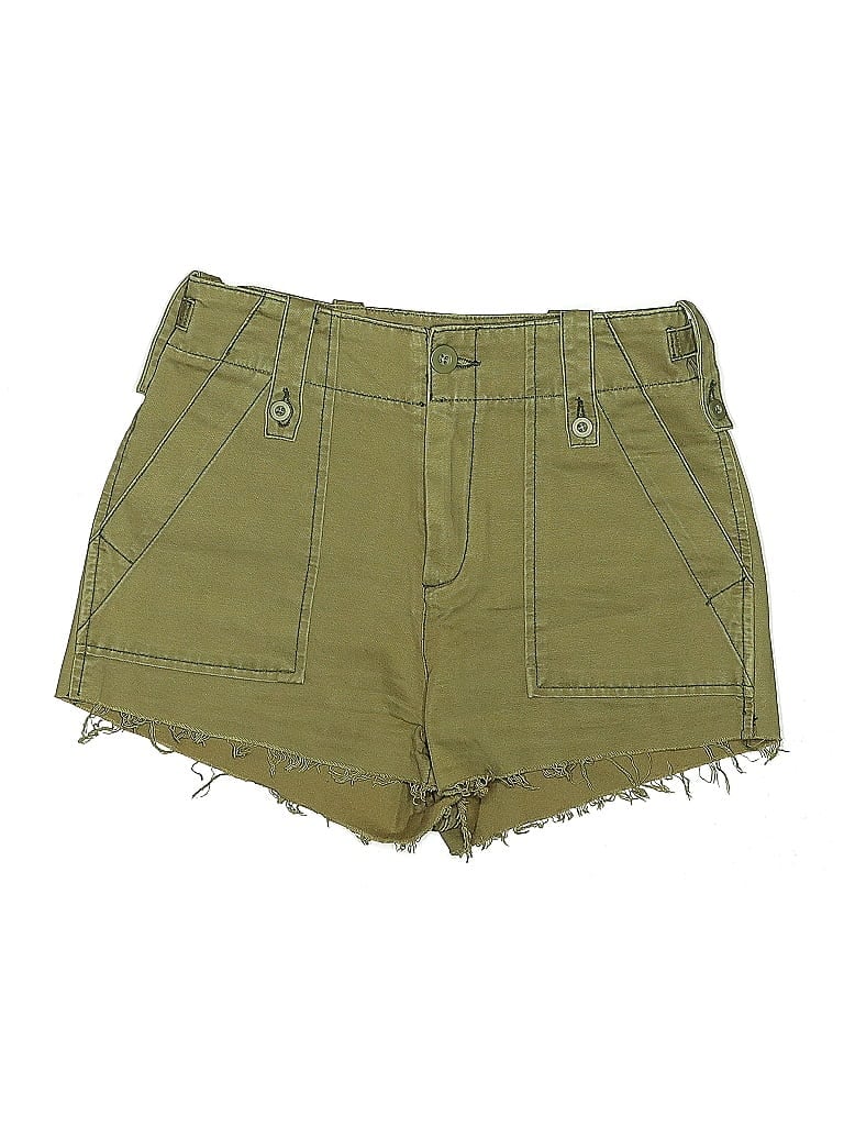 Pre-owned Free People Khaki Shorts In Green