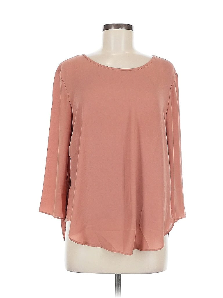 Pre-owned Ann Taylor 3/4 Sleeve Blouse In Pink