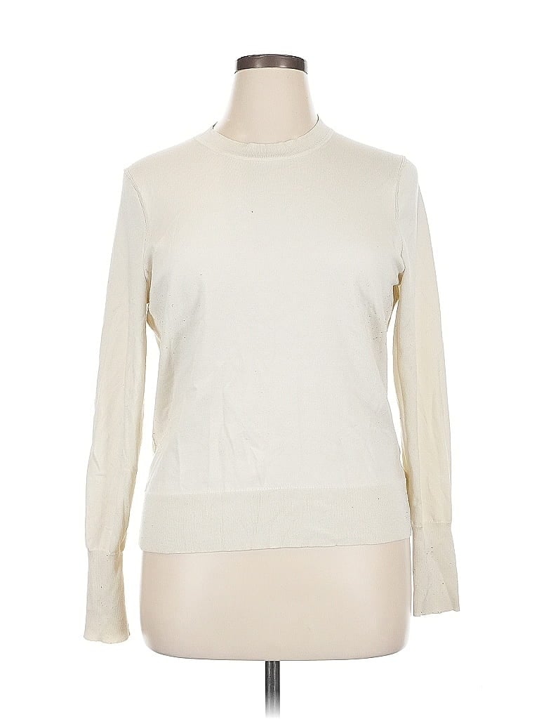 Pre-owned Express Turtleneck Sweater In White