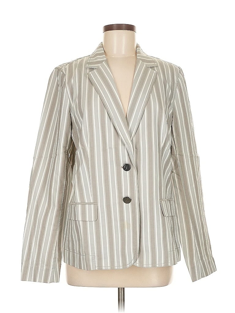 Pre-owned Lafayette 148 Blazer Jacket In White