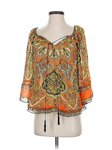 Hale Bob 3/4 Sleeve Silk Top (view 1)