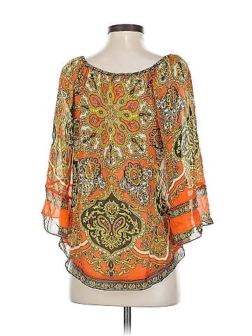 Hale Bob 3/4 Sleeve Silk Top (view 2)