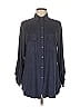 Matison Stone Blue Long Sleeve Blouse Size M - photo 1
