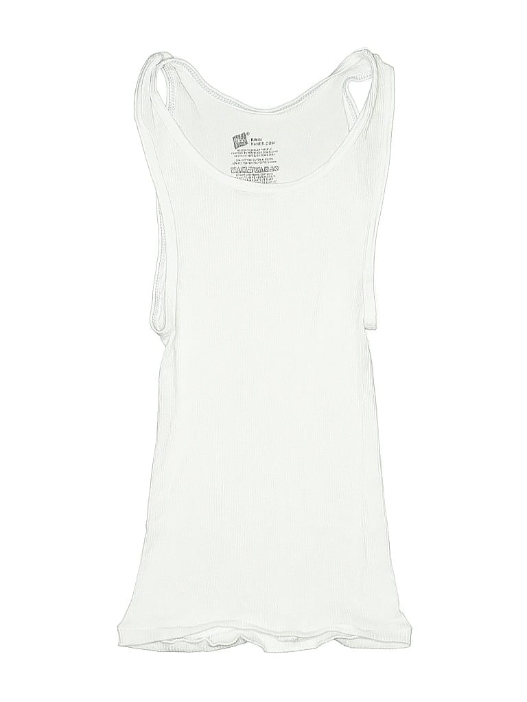 Click to view more detailed imagery on our partner's website Pre-owned Hanes Kids' Sleeveless T-shirt In White