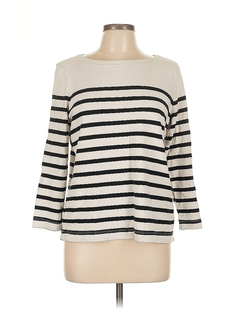 Pre-owned Ann Taylor Loft 3/4 Sleeve T-shirt In White