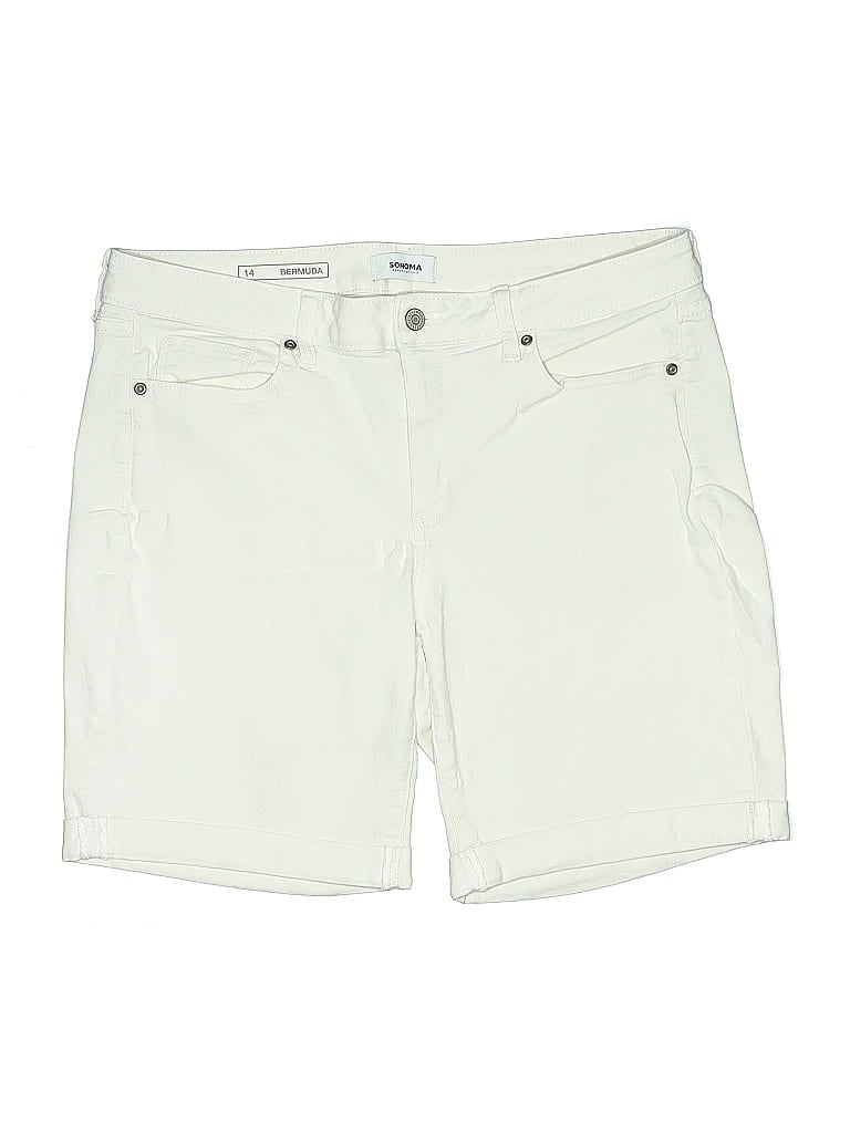 Pre-owned Sonoma Goods For Life Khaki Shorts In White