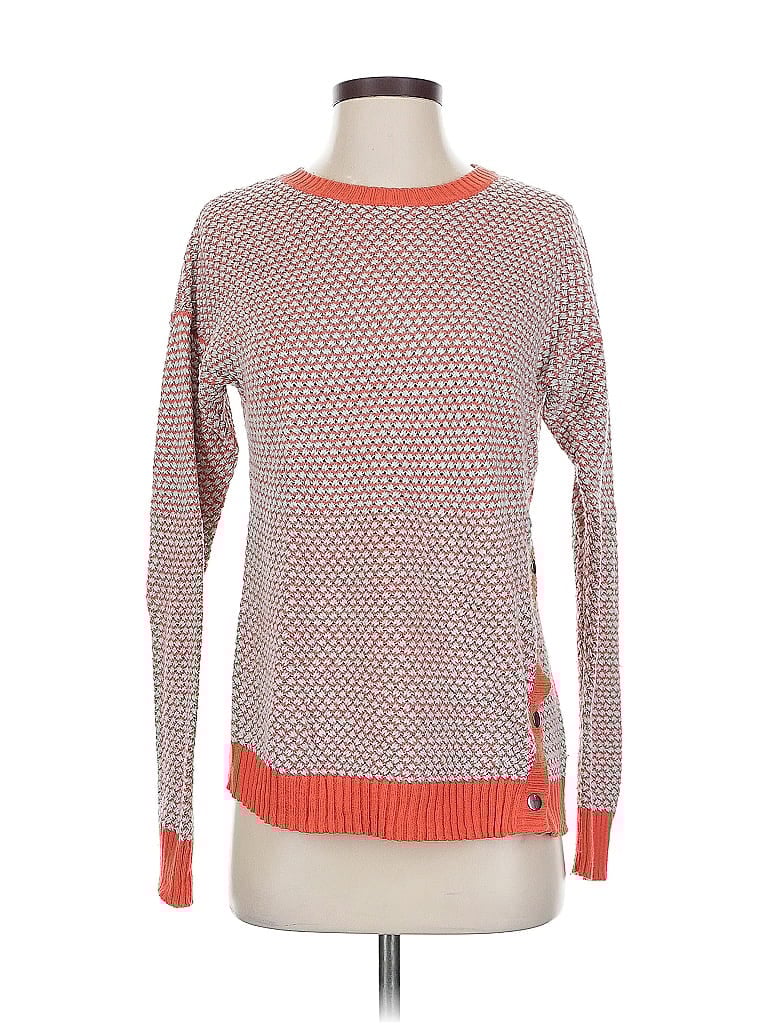 Click to view more detailed imagery on our partner's website Pre-owned Caslon Long Sleeve Top Orange Crew Neck Tops