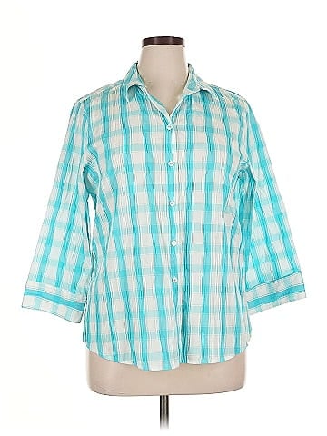 Foxcroft 3/4 Sleeve Button-Down Shirt (view 1)