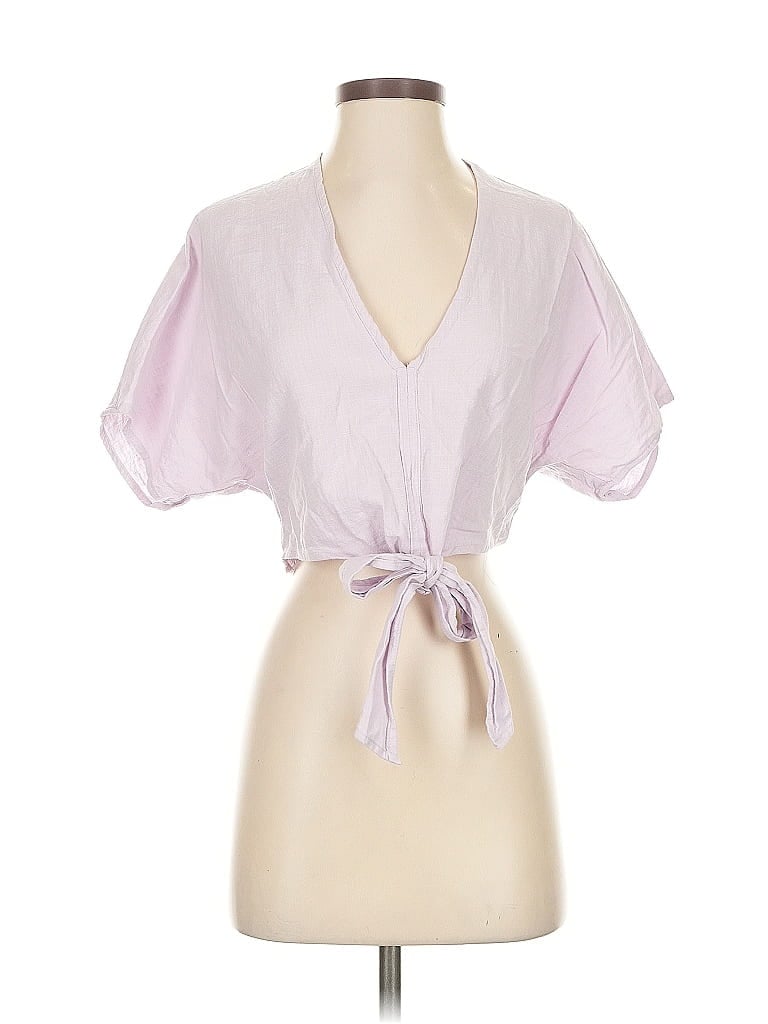Pre-owned Favlux Fashion Short Sleeve Blouse In Pink