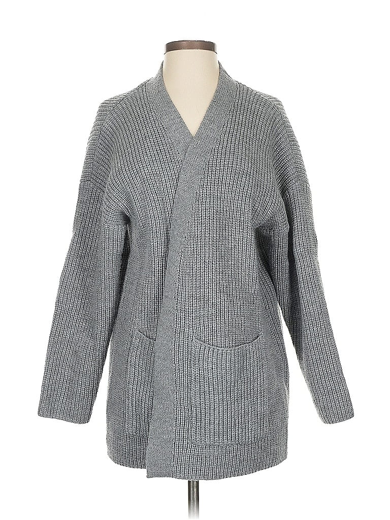 Pre-owned The Beach People Cardigan Sweater In Gray
