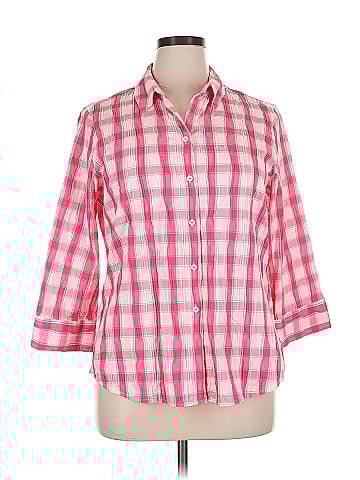 Foxcroft 3/4 Sleeve Button-Down Shirt (view 1)