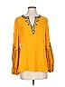 Kobi Halperin 100% Silk Yellow Long Sleeve Silk Top Size S - photo 1