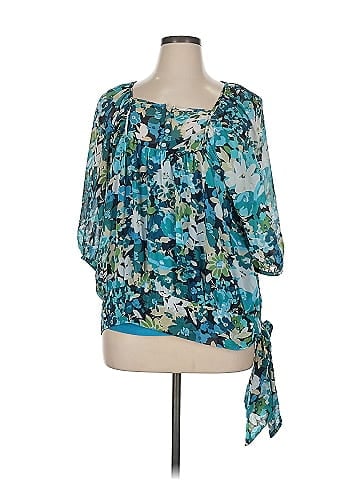 a.n.a. A New Approach 3/4 Sleeve Blouse (view 1)