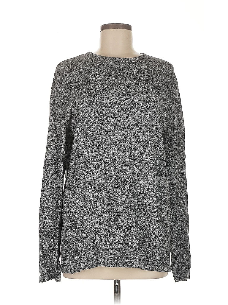 Pre-owned Forever 21 Long Sleeve T-shirt In Gray