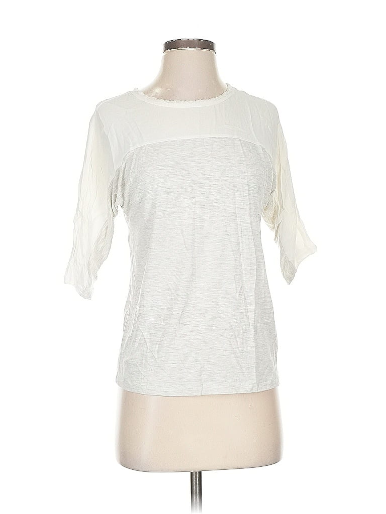 Left Coast by Dolan 100% Viscose Ivory Short Sleeve Top Size S - photo 1