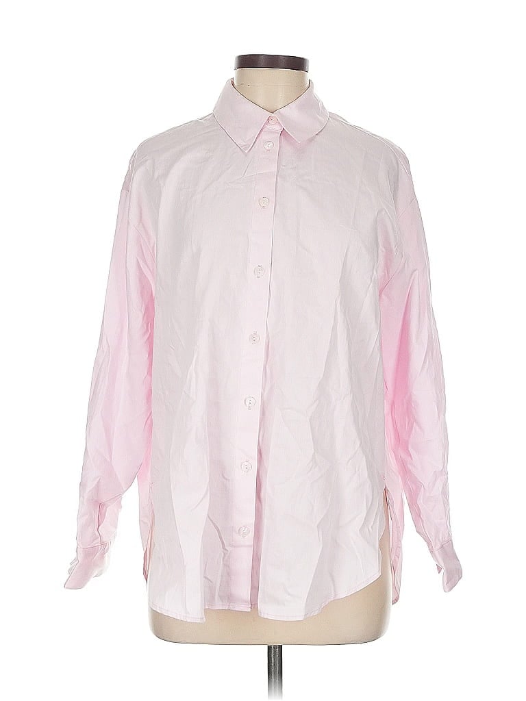 Click to view more detailed imagery on our partner's website Pre-owned Zara Long Sleeve Button Down Shirt In Pink