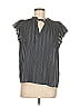 Current Air 100% Polyester Gray Short Sleeve Blouse Size M - photo 1