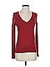Moda International Burgundy Silk Pullover Sweater Size S - photo 1