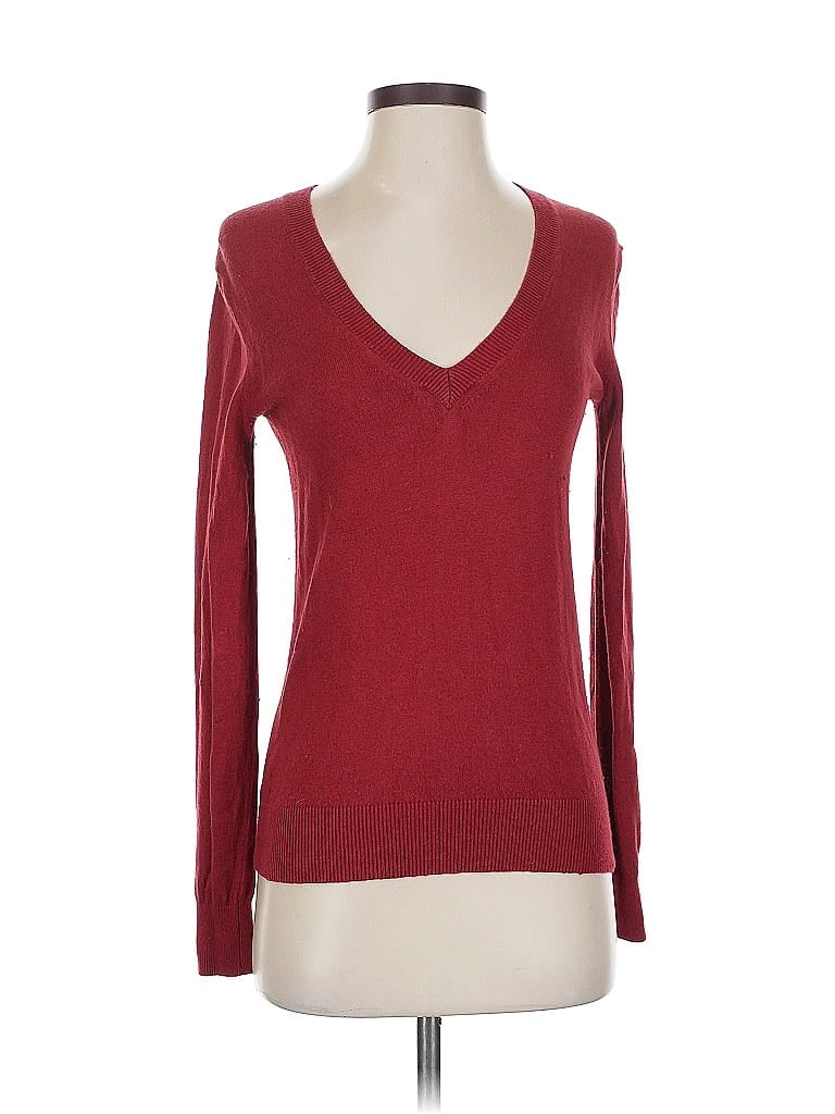 Moda International Burgundy Silk Pullover Sweater Size S - photo 1