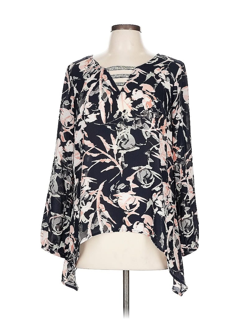 Pre-owned Juicy Couture Long Sleeve Blouse In Black