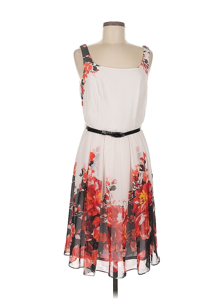 Pre-owned Joseph Ribkoff Cocktail Dress In White