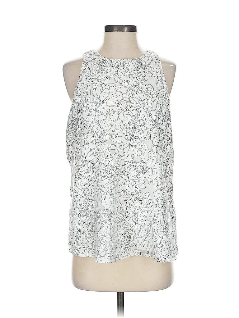 Pre-owned Banana Republic Sleeveless Blouse In Silver