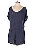 City Chic 100% Cotton Solid Blue Romper Size XXS - photo 1