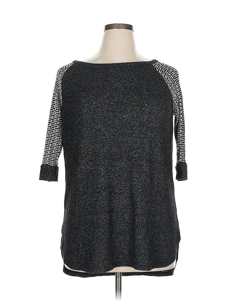 PINK CLOVER Pre-owned 3/4 Sleeve T-shirt In Gray