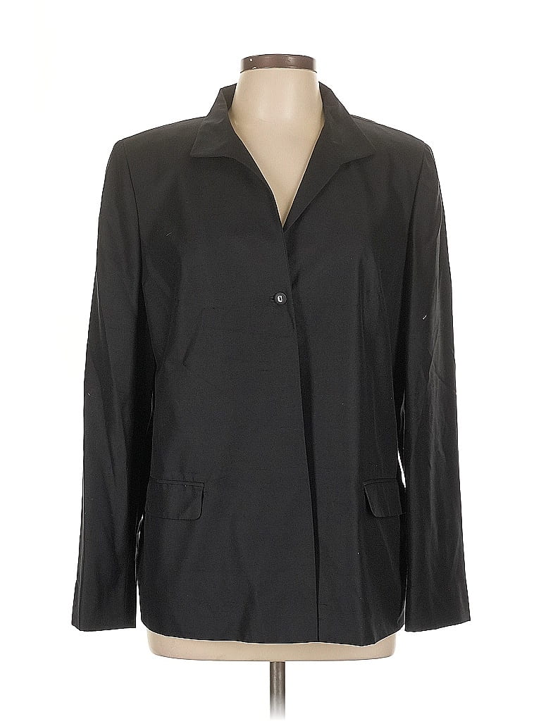 Carlisle 100% Silk Black Silk Blazer Size 12 - photo 1