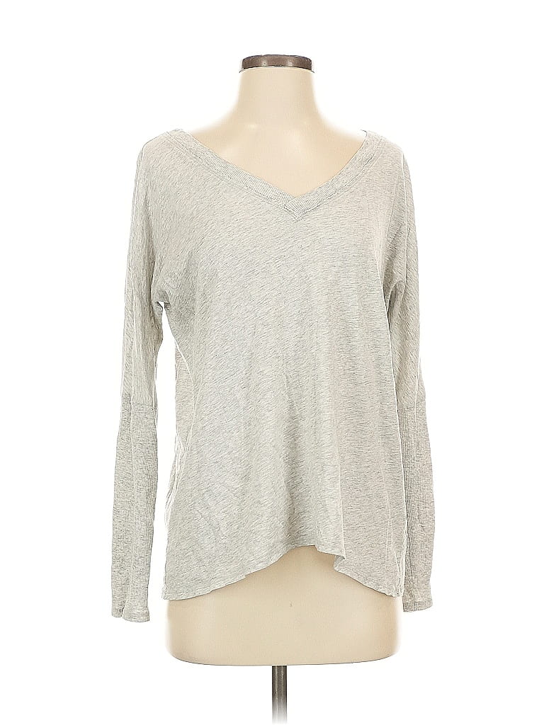 Pre-owned Garnet Hill Long Sleeve T-shirt In Gray