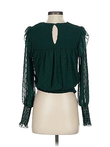 Aqua Long Sleeve Blouse (view 2)