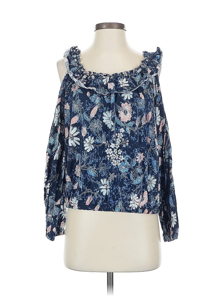 Pre-owned Assorted Brands 3/4 Sleeve Blouse In Blue