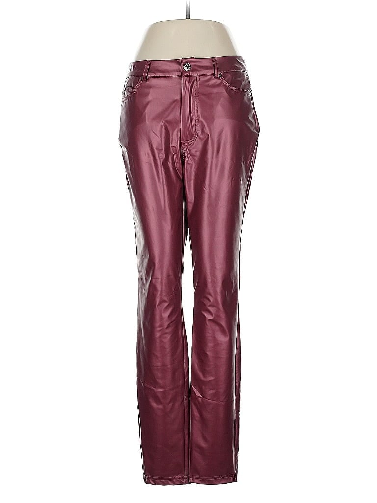 Pre-owned Unbranded Casual Pants In Burgundy
