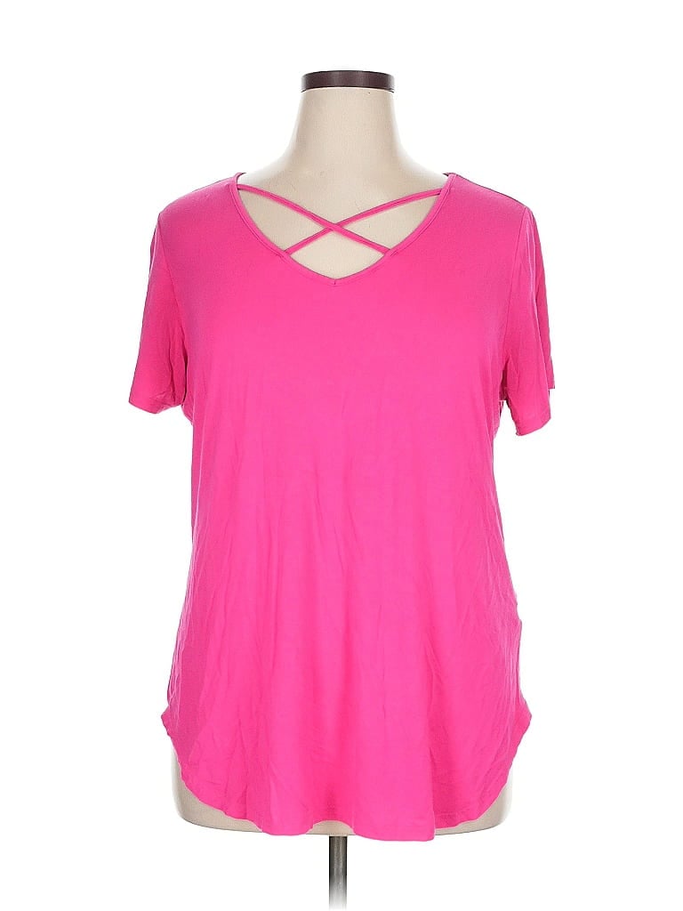 Pre-owned Unbranded Short Sleeve T-shirt In Pink