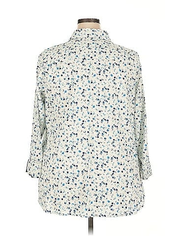 Foxcroft 3/4 Sleeve Button-Down Shirt (view 2)