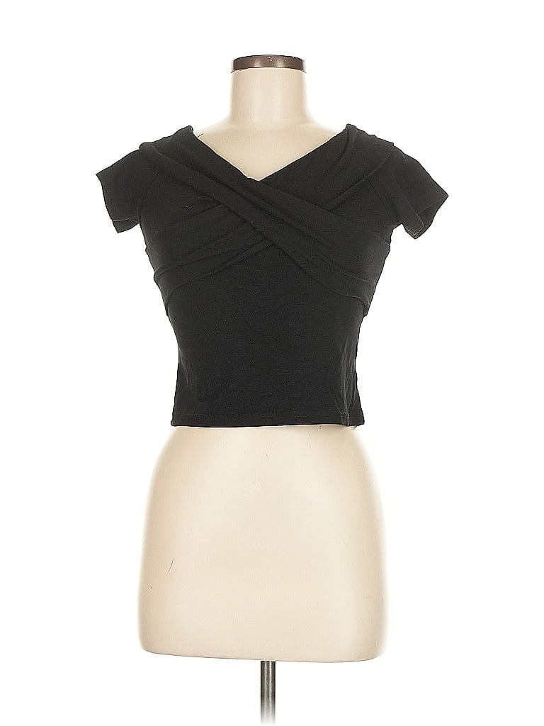 Click to view more detailed imagery on our partner's website Pre-owned Unbranded Short Sleeve Top Black Sweetheart Neckline Tops