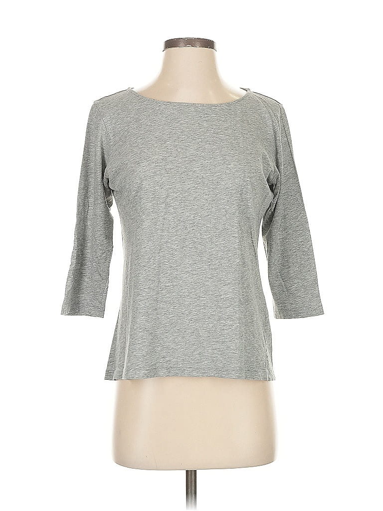 Pre-owned Theory 3/4 Sleeve T-shirt In Gray