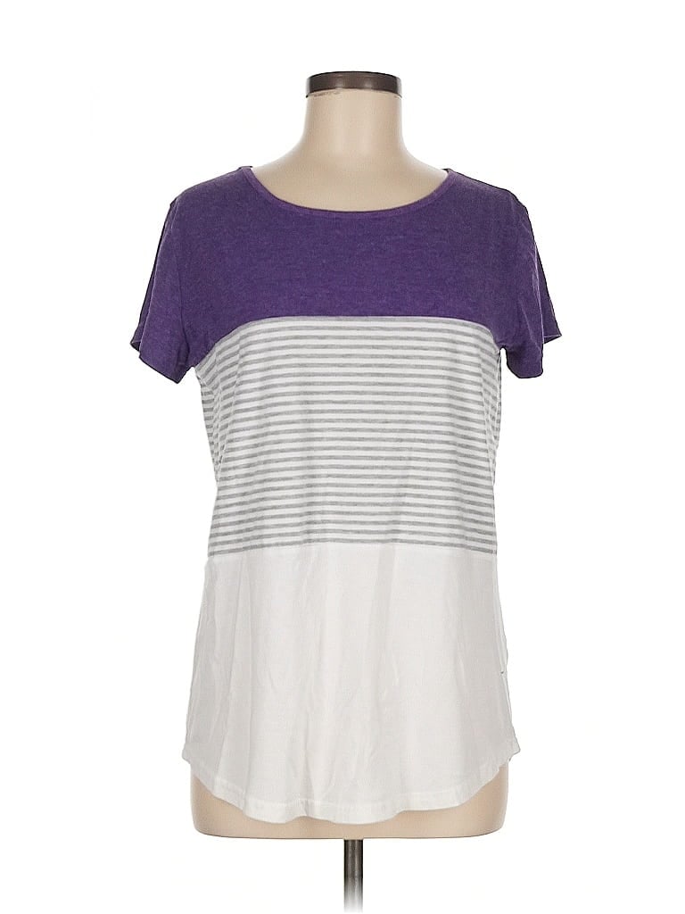 Pre-owned Unbranded Short Sleeve T-shirt In Purple