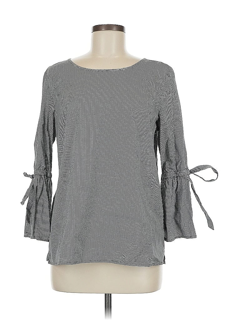 Pre-owned J.crew Factory Store 3/4 Sleeve Blouse In Gray