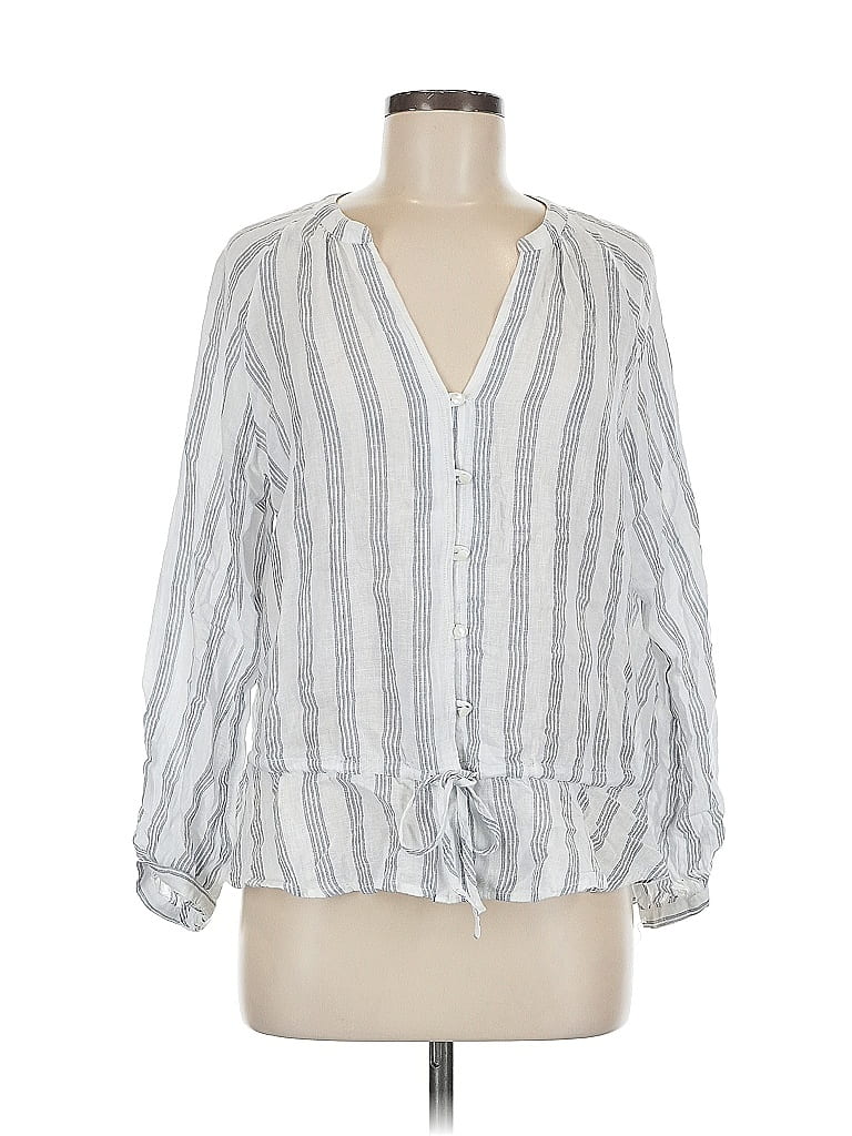 Pre-owned Rails 3/4 Sleeve Blouse In Silver