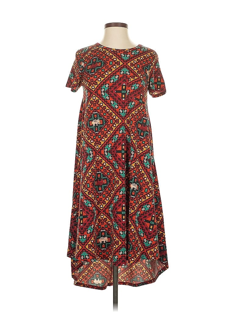 Pre-owned Lularoe Casual Dress In Brown