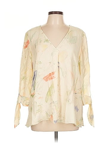 Lafayette 148 New York 3/4 Sleeve Silk Top (view 1)