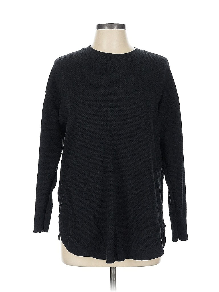 Pre-owned Ann Taylor Loft Long Sleeve T-shirt In Black